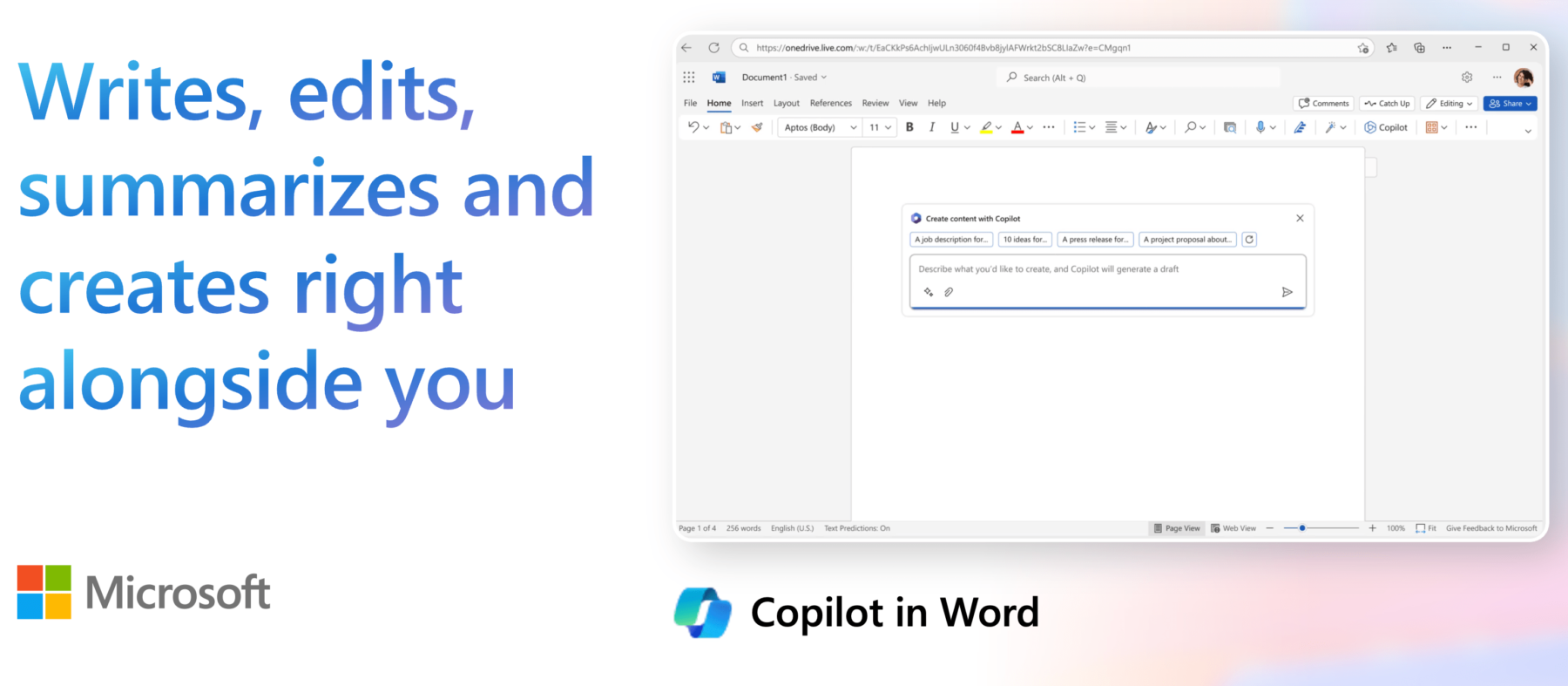 CoPilot in Word can write, edit and summarise documents for you